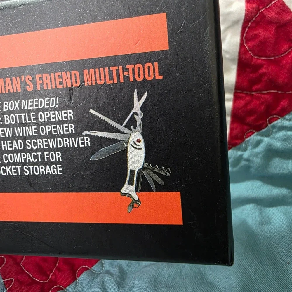 Mad Man Fisherman's Friend Multi-Tool Silver Fish Shaped Pocket Tool New